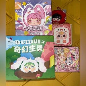 Bundle of 4 blind boxes Domi, DuiDui Lilia’s Garden Tea party mini, mahjong 🀄️